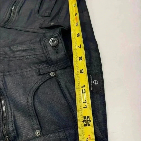 AG Adriano Goldschmied black leather look jeans. Zipper on front pockets size 26 - Picture 9 of 13